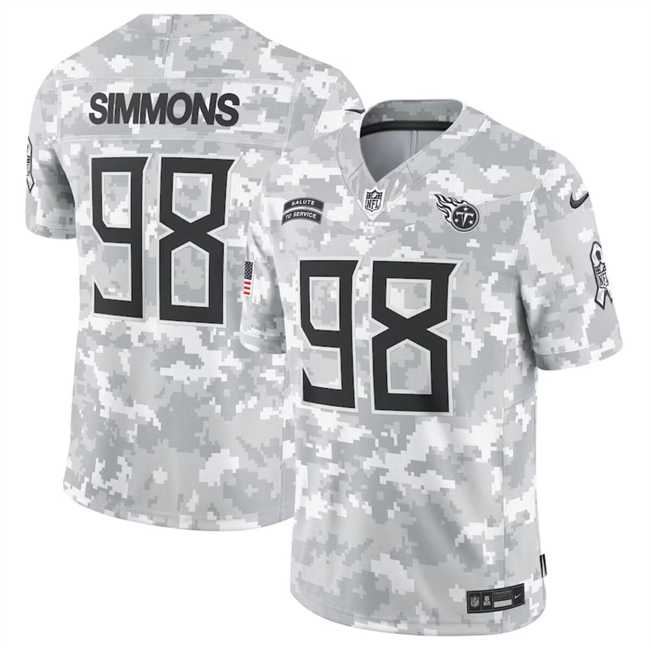 Men%27s Tennessee Titans #98 Jeffery Simmons 2024 Arctic Camo Salute To Service Limited Stitched Jersey Dyin